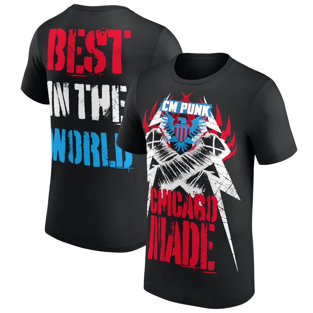Street Fashion Chicago - Camiseta Masculina CM Punk Chicago Vermelha,
