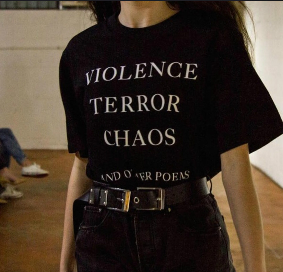 Street Style Fashion Quotes - Unisex Harajuku moda camiseta, violência, terror