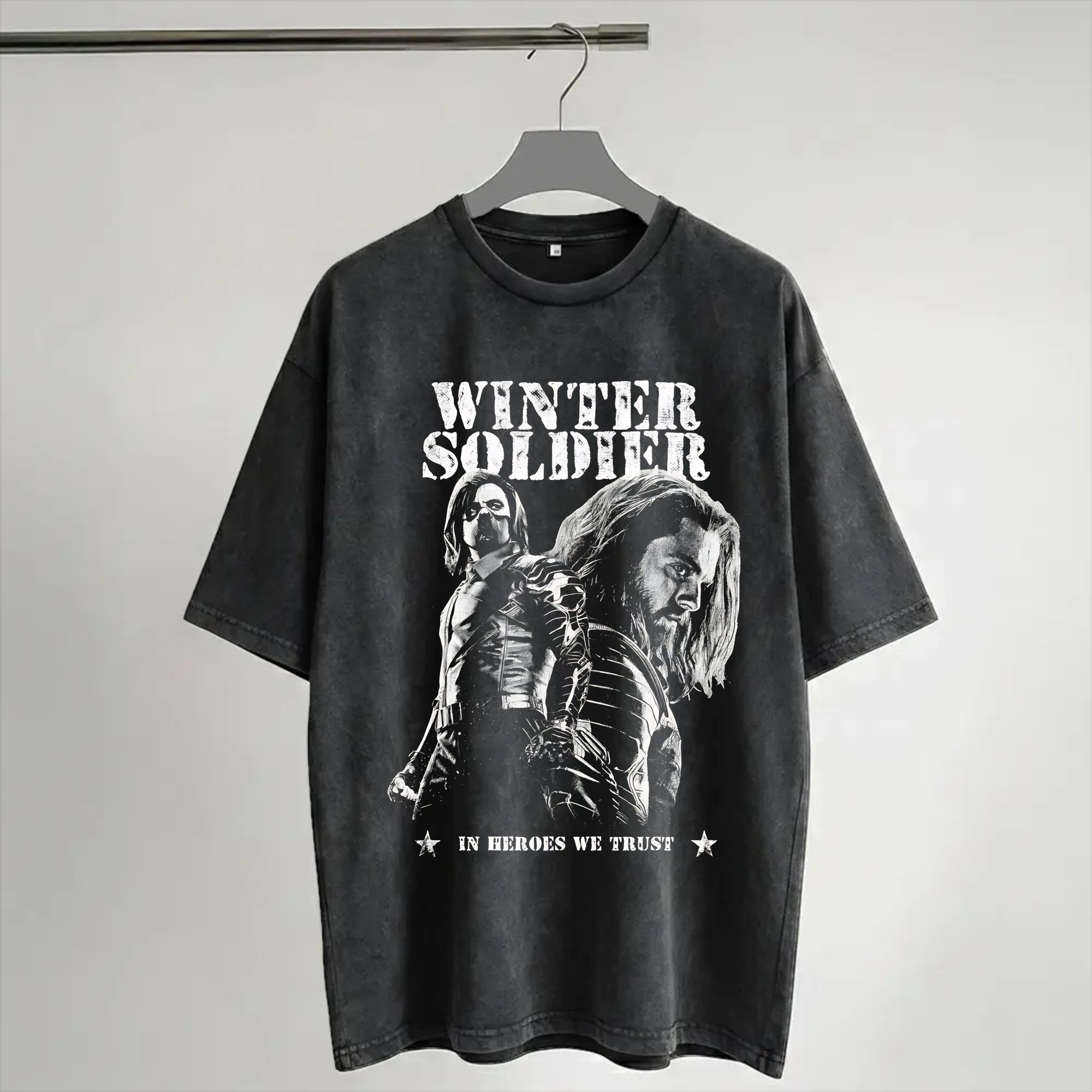 Street Fashion Outfit For Men - Camiseta Harajuku com Estampa do Soldado