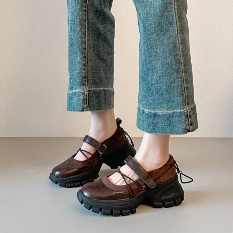 Street Fashion Ladies - Novos Sapatos Retro Ballet Mary Jane,