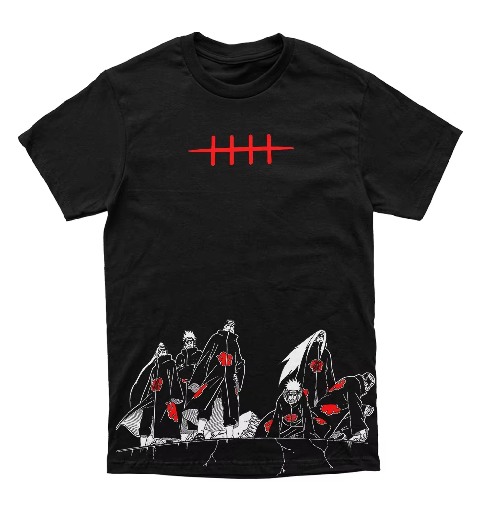 Street Fashion Types - Camiseta Gráfica Naruto Pain Akatsuki Six