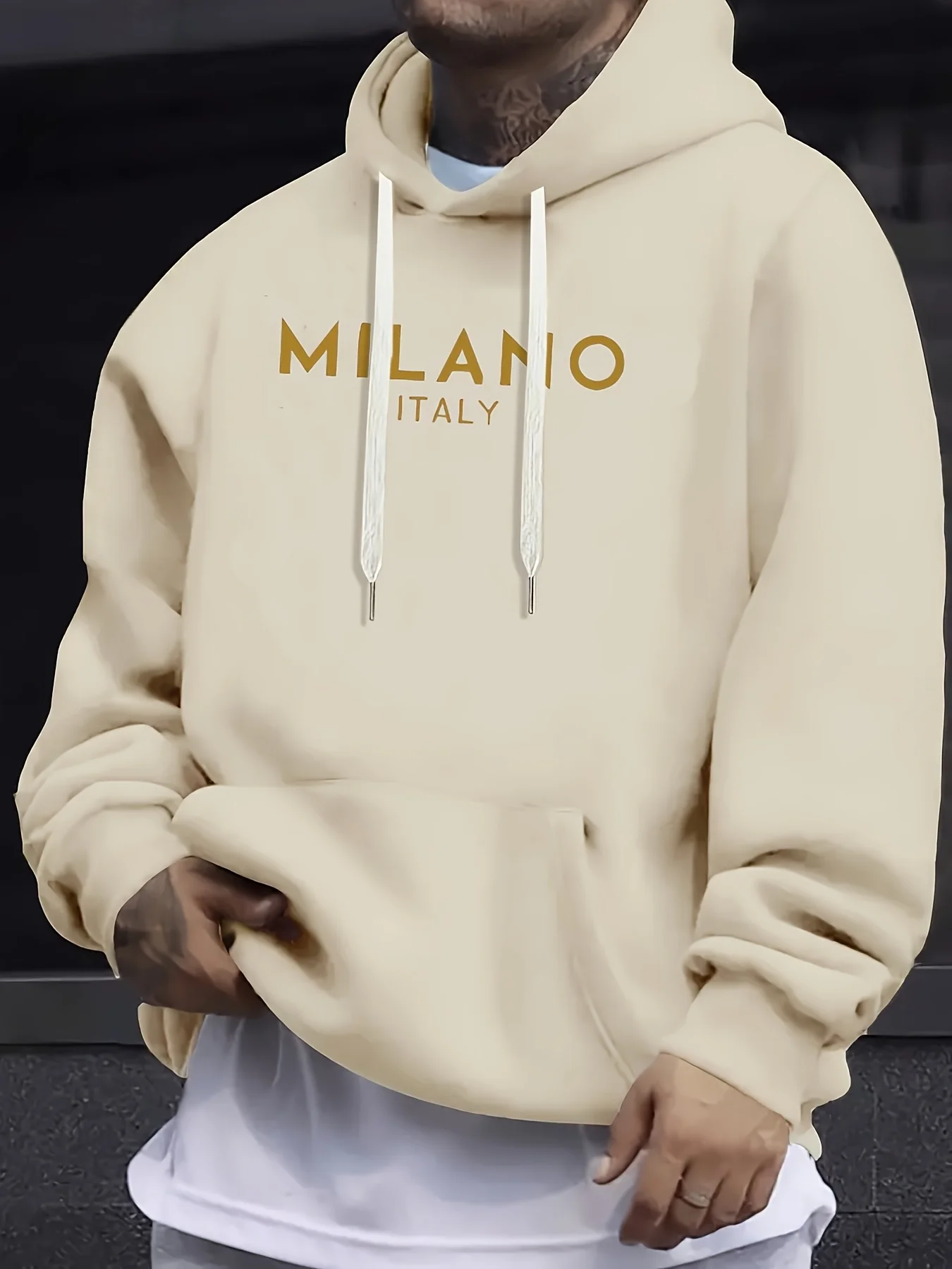 Street Fashion Milano - Moletom com capuz para outono e