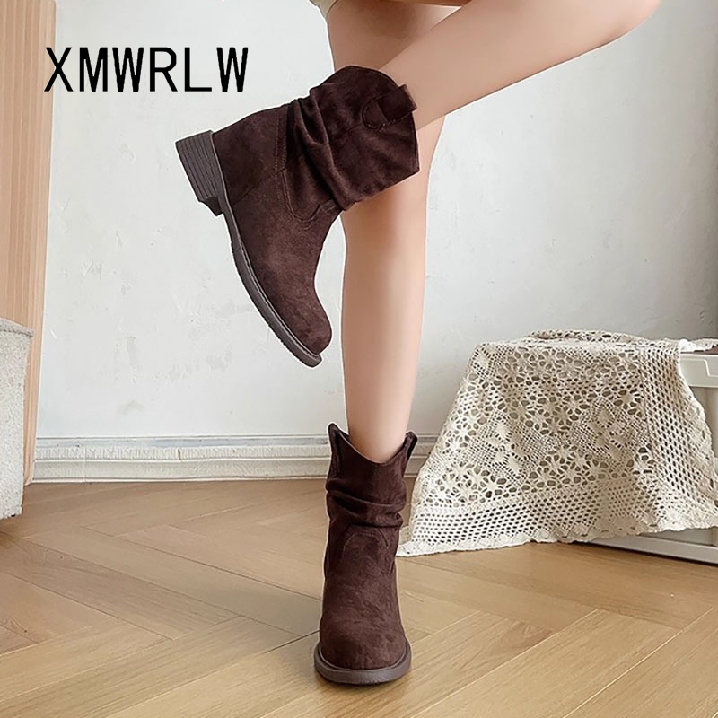 Street Fashion Rome 2025 - Xmwrlw 2025 outono botas de tornozelo