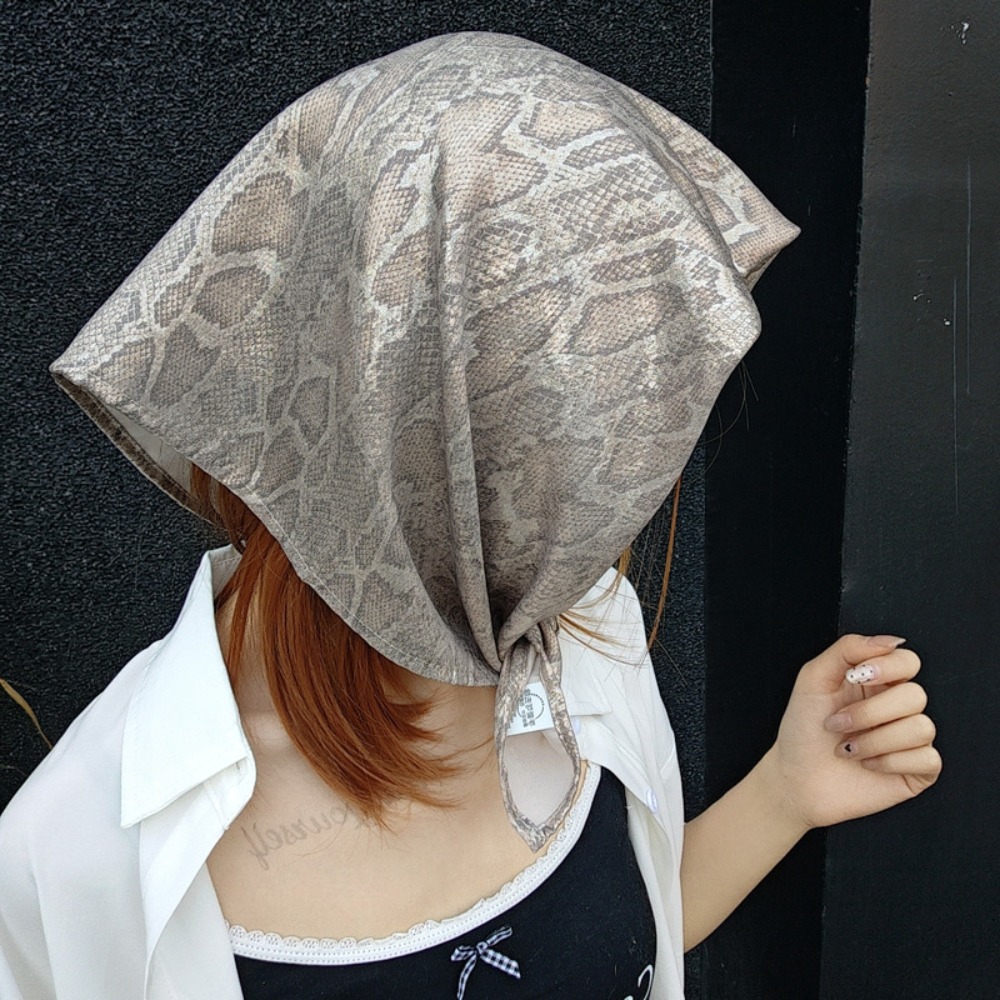 Street Fashion Types - Headwear y2k cobra impressão lenço de
