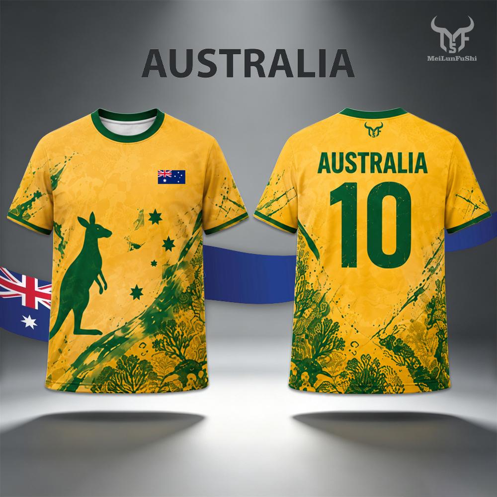 Street Fashion Australia - Camiseta Masculina 2026 Nova com Estampa