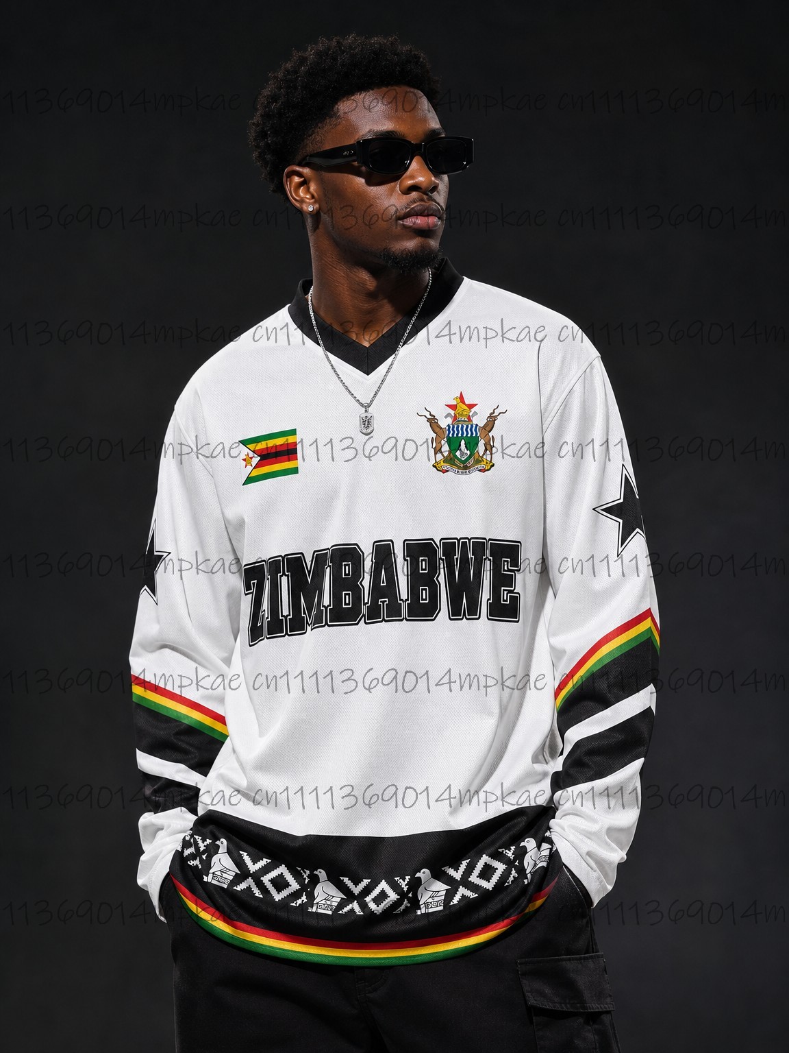 Street Fashion In China - Camiseta Masculina de Manga Longa com