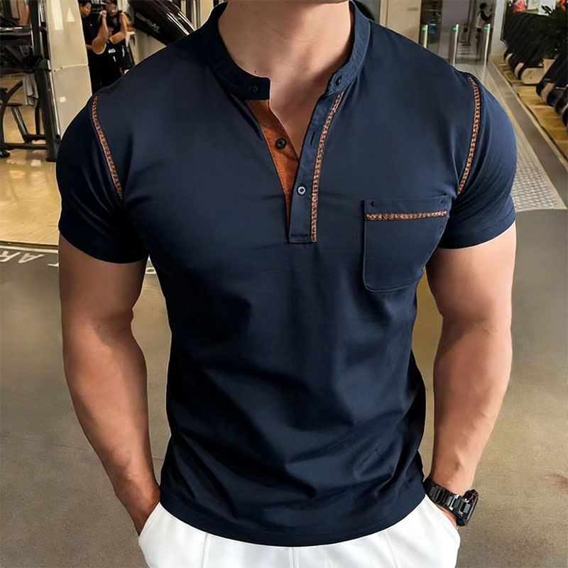 Street Fashion In China - Nova Camisa Polo Masculina de Verão