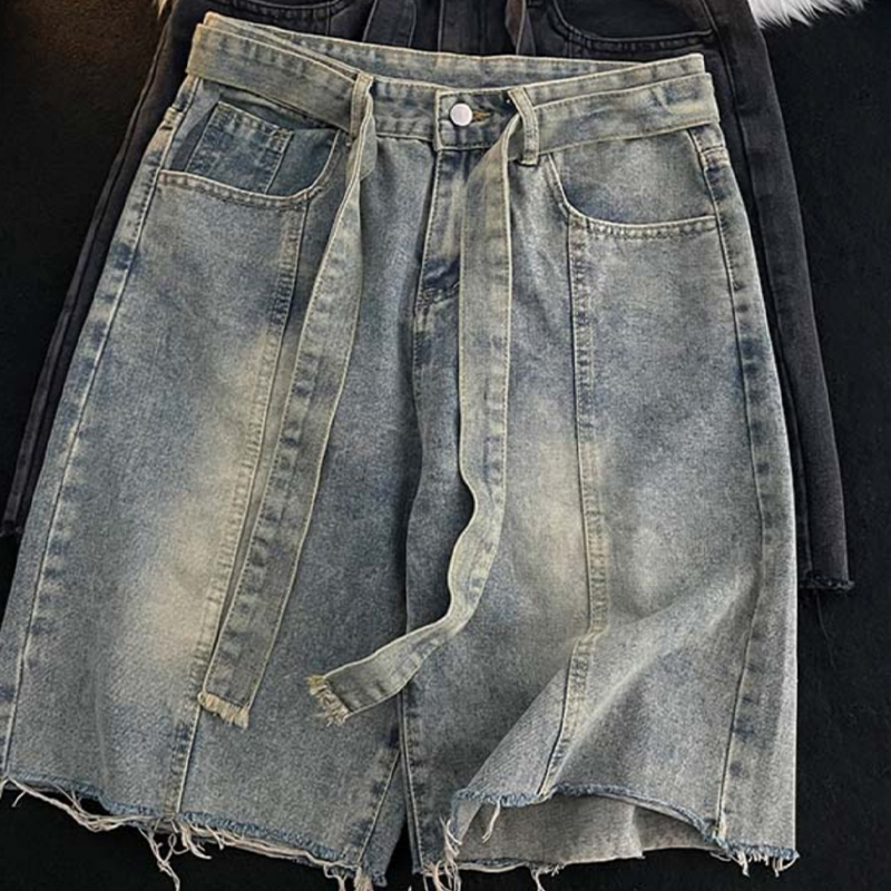 Verão fino franjas denim short - Street Fashion In Japanese avaliação e preço