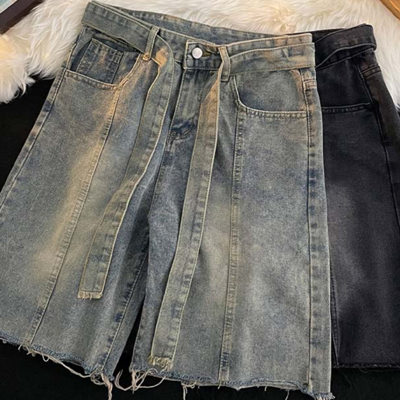 Verão fino franjas denim short - Street Fashion In Japanese avaliação e preço