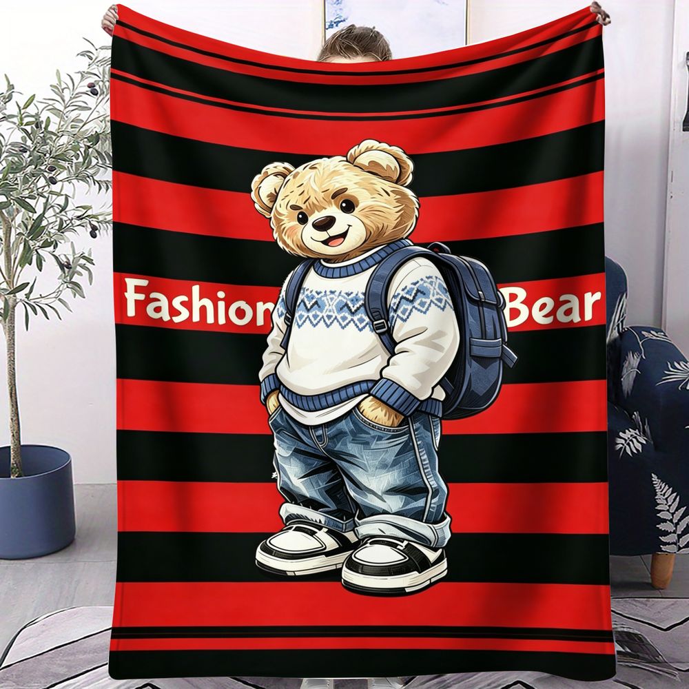 Manta de Flanela Estampada com - Fashion Street Quarto avaliação e preço