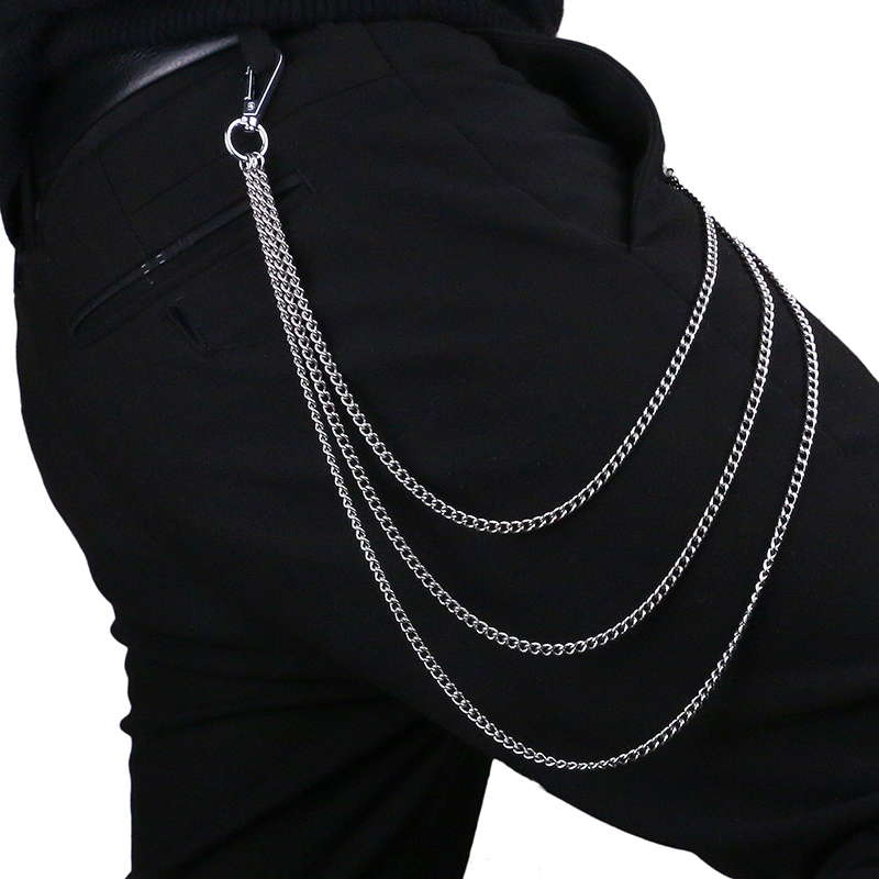 1pc de aço inoxidável longo ch - Street Fashion Goth avaliação e preço