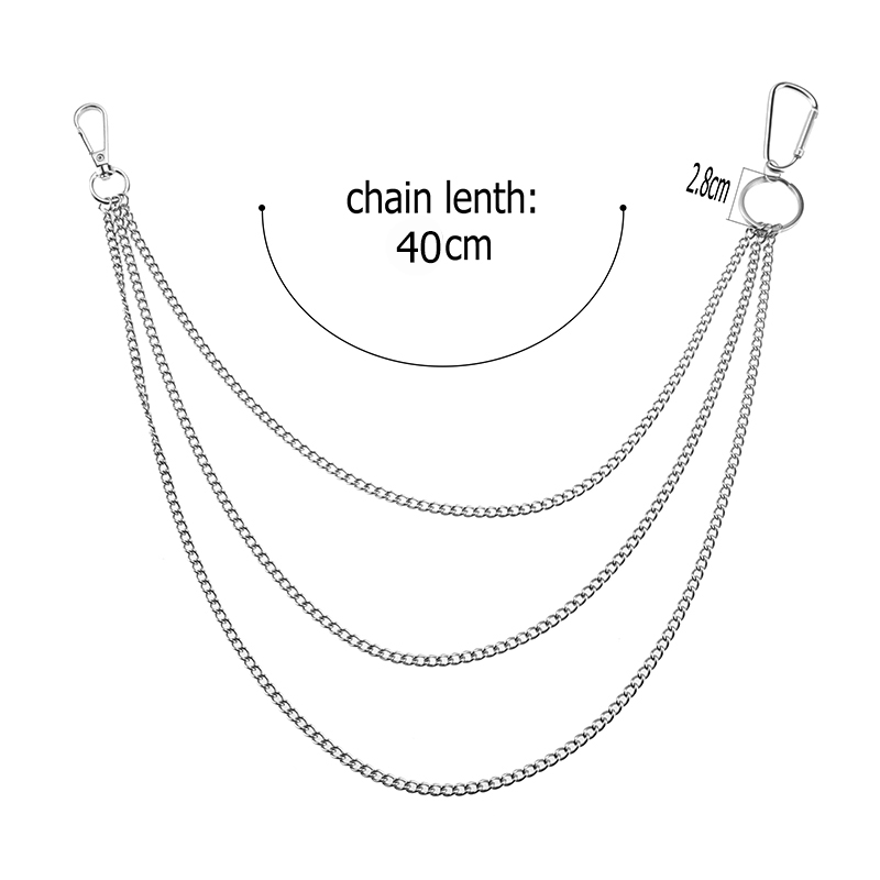 1pc de aço inoxidável longo ch - Street Fashion Goth avaliação e preço