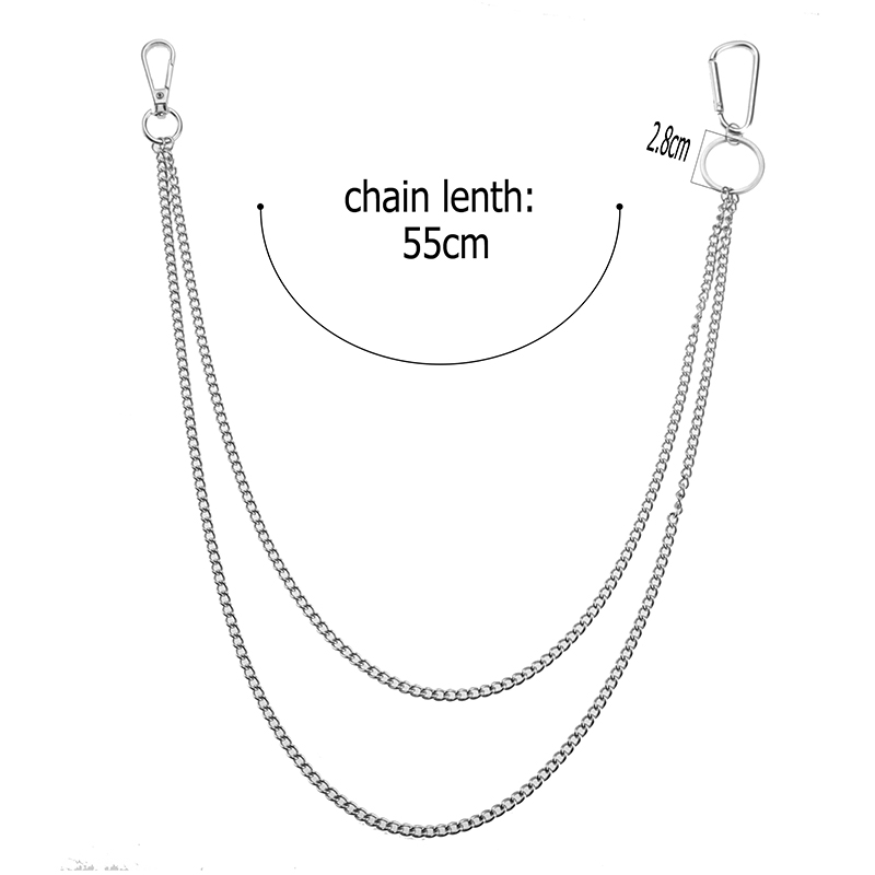 1pc de aço inoxidável longo ch - Street Fashion Goth avaliação e preço