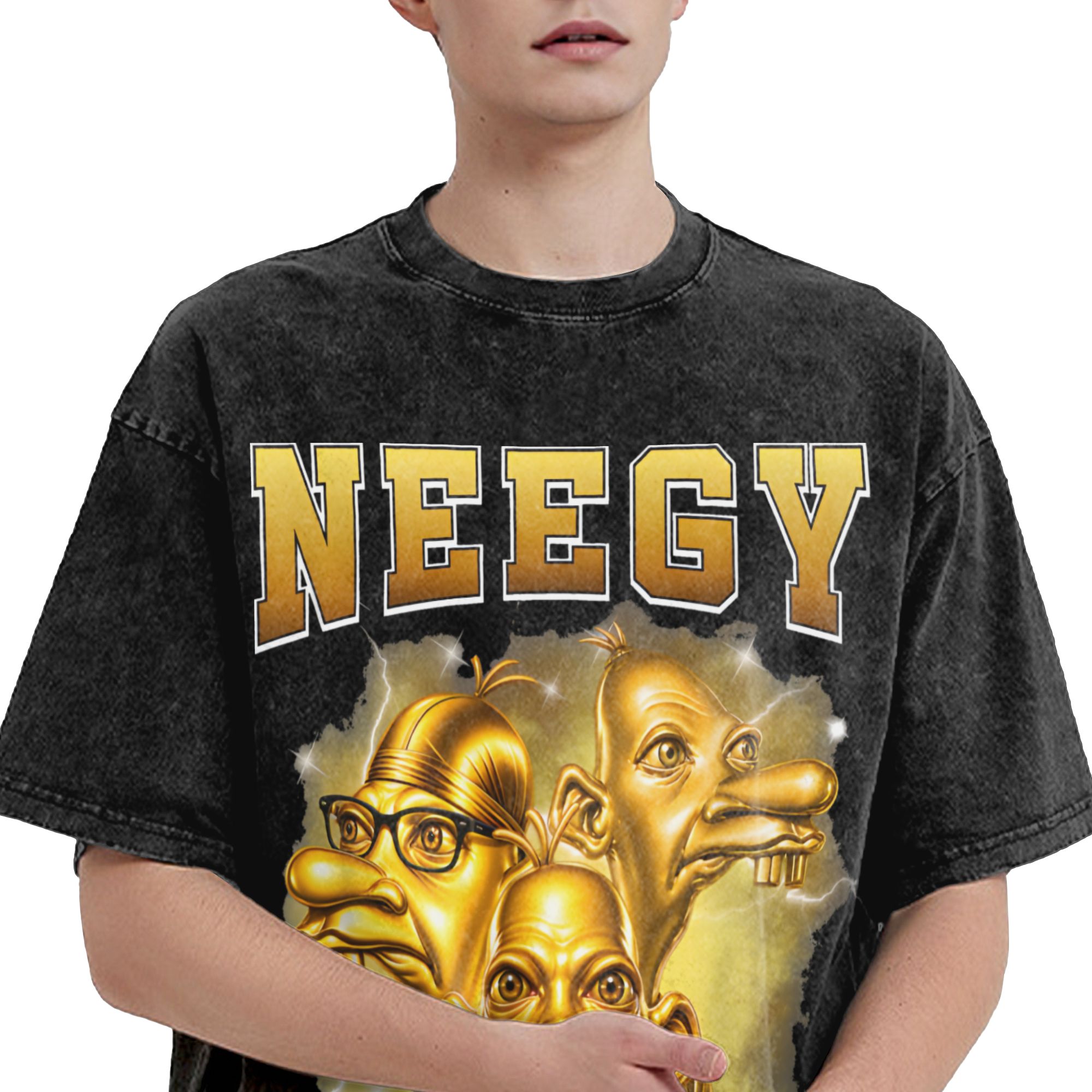 Camiseta Harajuku Lavada com E - Street Fashion Gen Z avaliação e preço