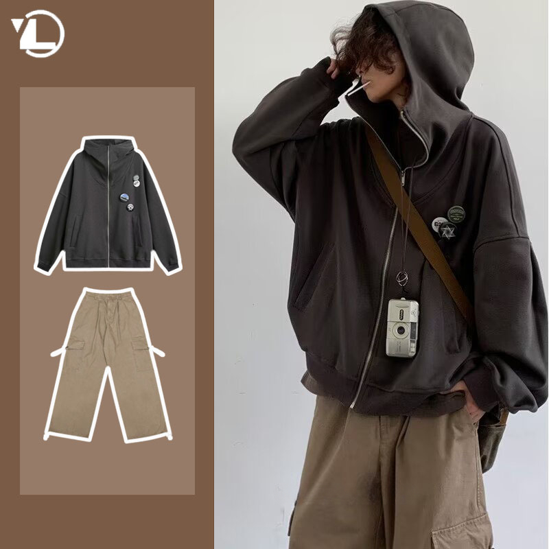 Outono faculdade casual conjun - Street Fashion In Japanese avaliação e preço