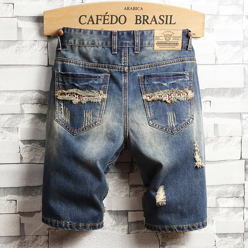Shorts de Denim Rasgado Estilo - Street Fashion Types avaliação e preço