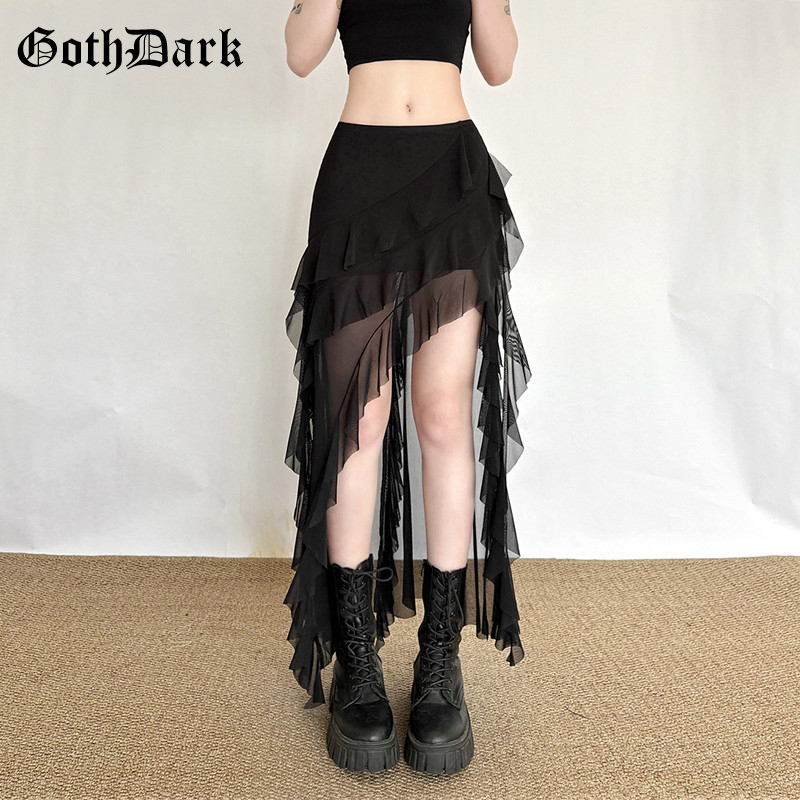 Saia Gótica Escura Feminina co - Street Fashion Goth avaliação e preço