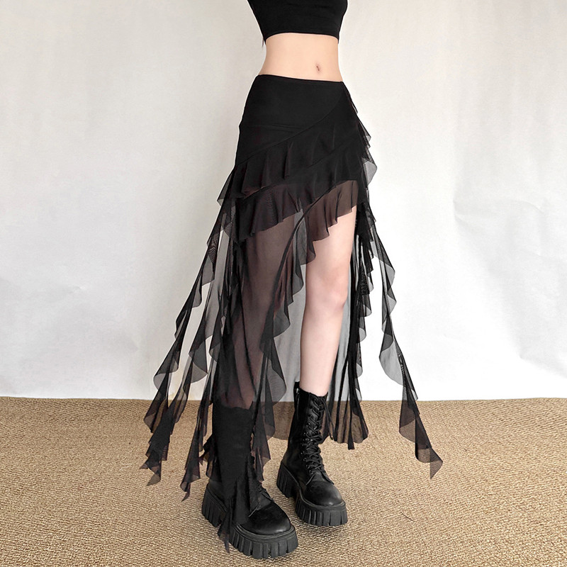 Saia Gótica Escura Feminina co - Street Fashion Goth avaliação e preço