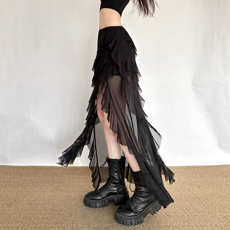 Saia Gótica Escura Feminina co - Street Fashion Goth avaliação e preço