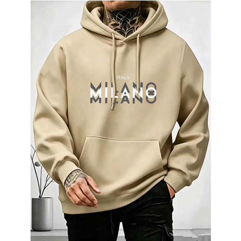 Moletom masculino com capuz, t - Street Fashion Milano avaliação e preço