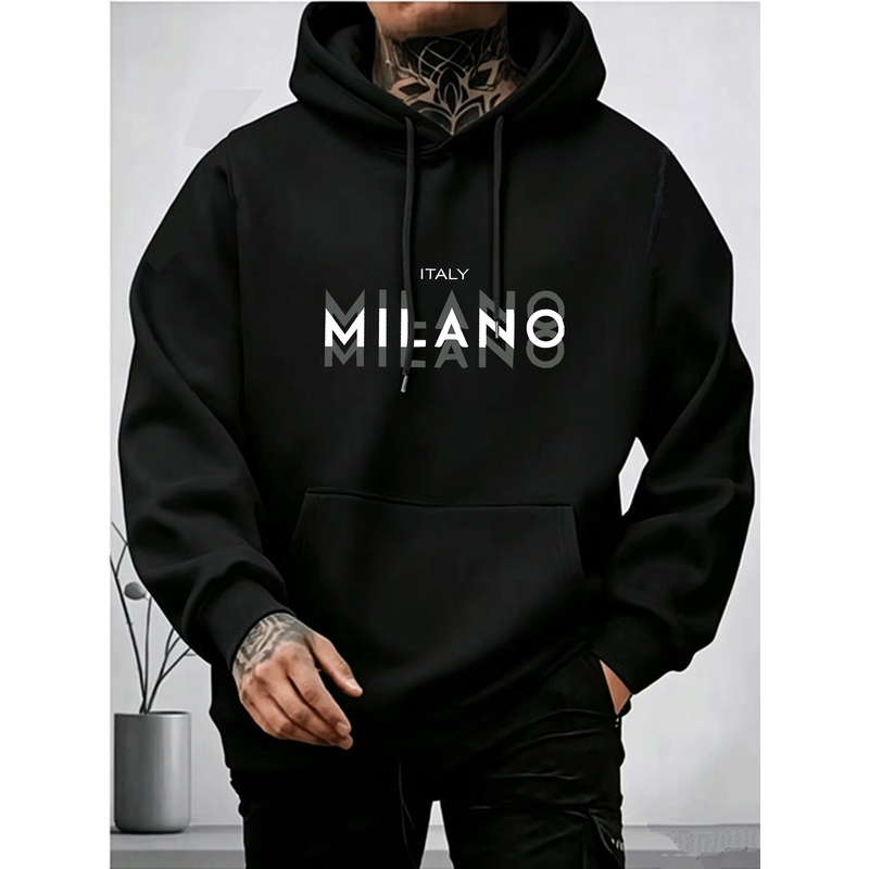Moletom masculino com capuz, t - Street Fashion Milano avaliação e preço