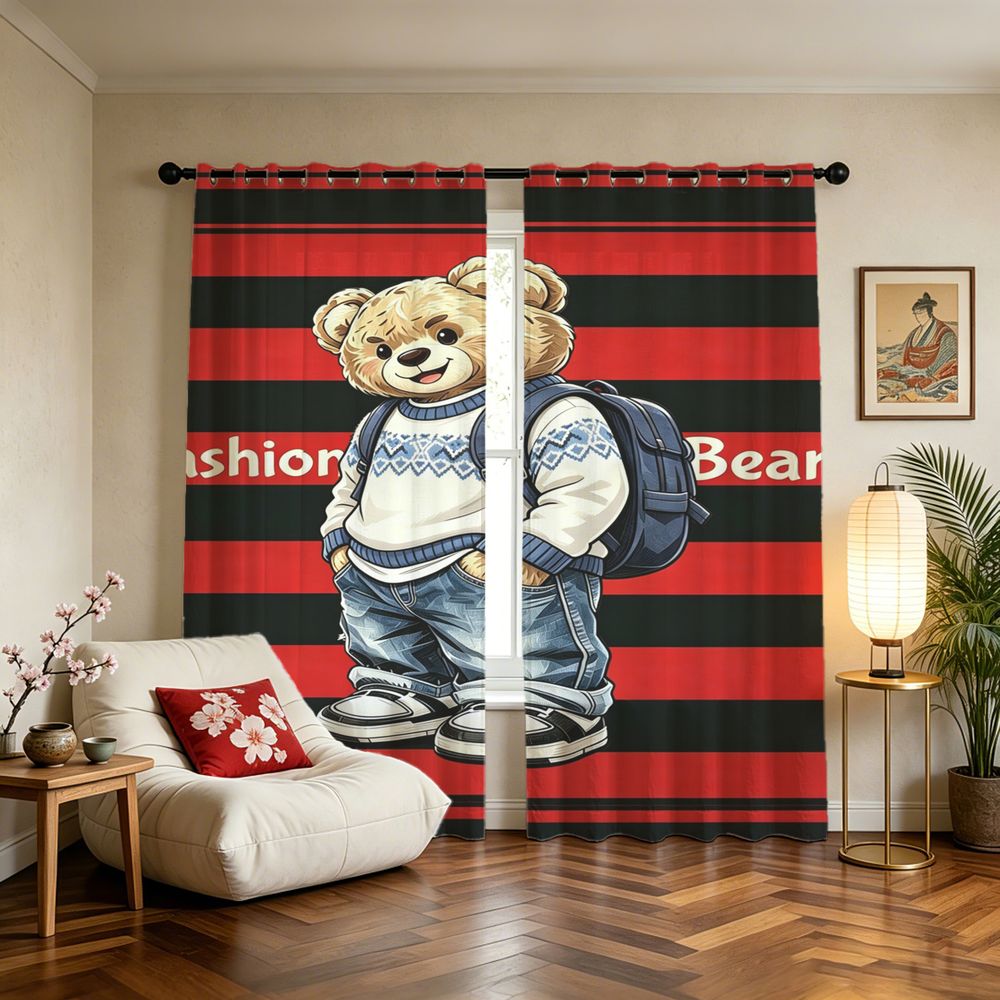 Cortinas Estampadas de Urso Es - Fashion Street Quarto avaliação e preço