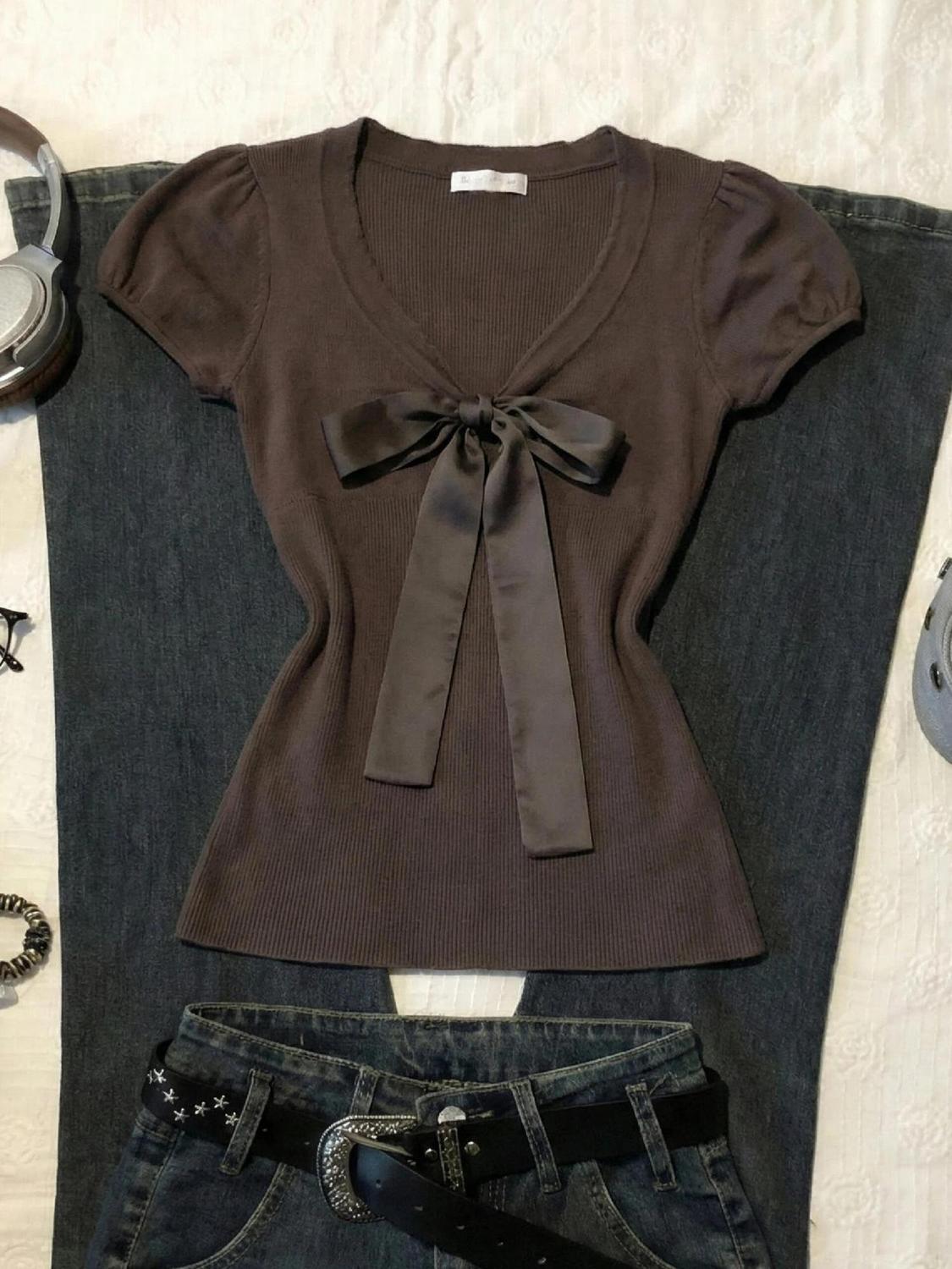 Camiseta Vintage Y2K Slim Sexy - Street Fashion Goth avaliação e preço