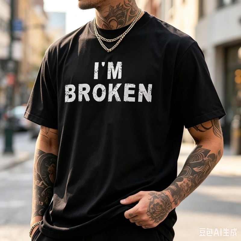 Camiseta Masculina Casual com  - Street Style Fashion Quotes avaliação e preço