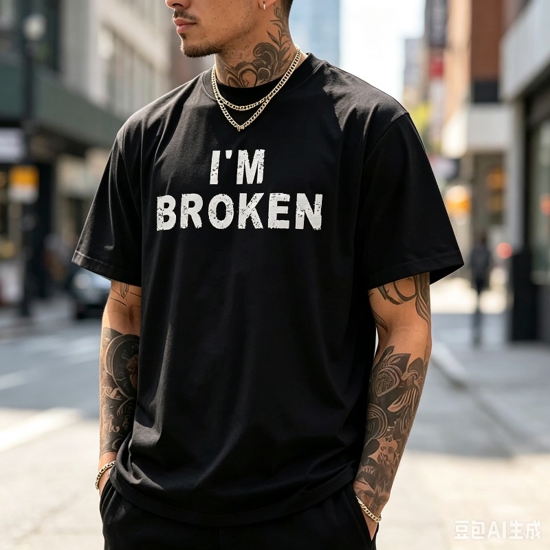 Camiseta Masculina Casual com  - Street Style Fashion Quotes avaliação e preço