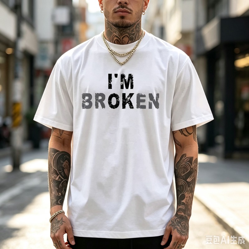 Camiseta Masculina Casual com  - Street Style Fashion Quotes avaliação e preço