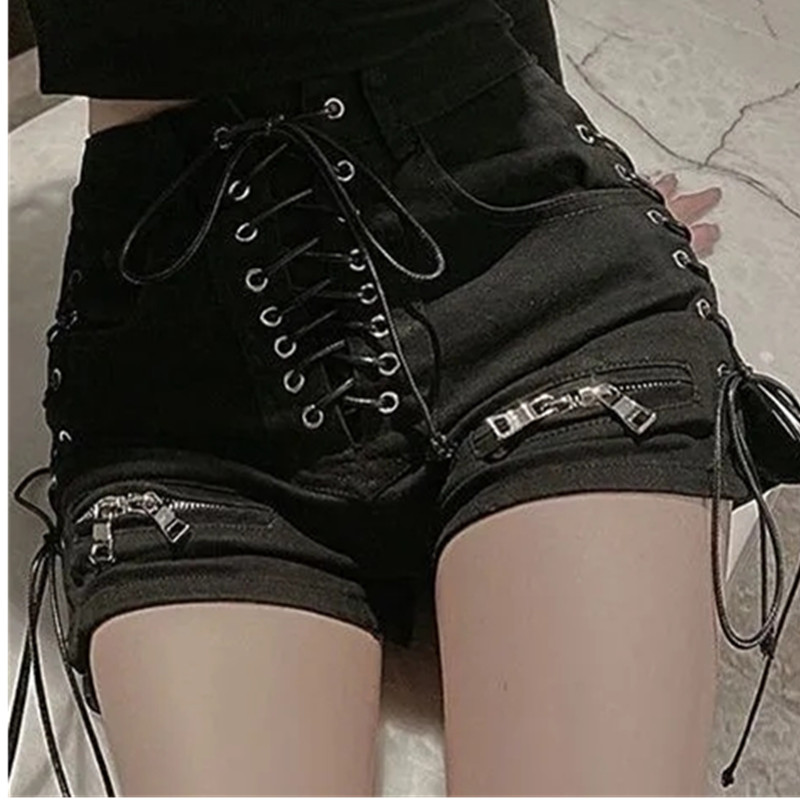 Novos Shorts Jeans Femininos 2 - Street Fashion Goth avaliação e preço