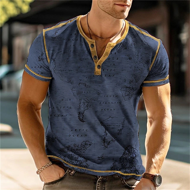 Camisas Masculinas Henry com E - Street Fashion In China avaliação e preço