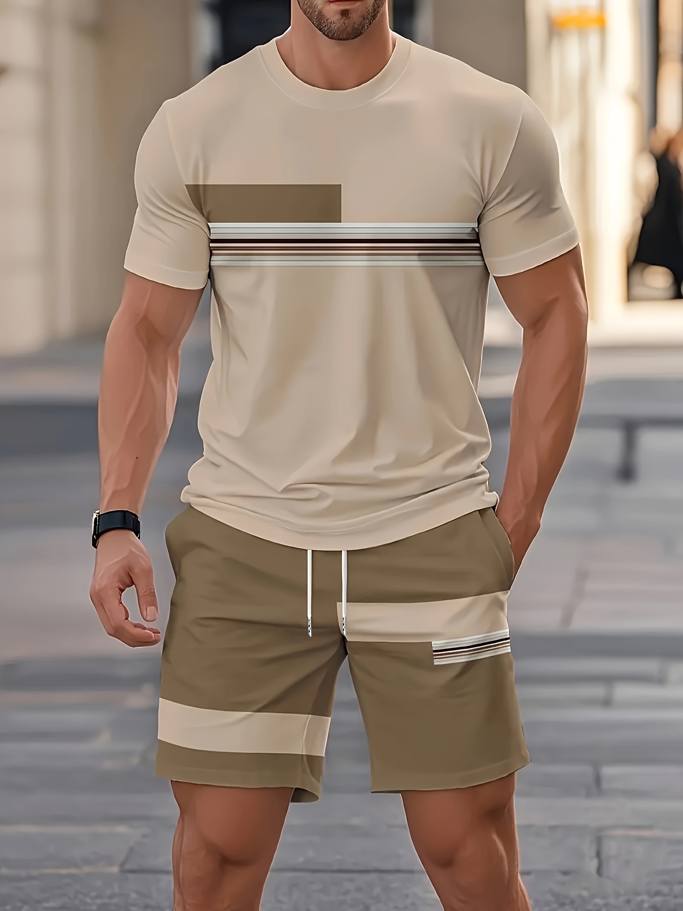 Conjuntos masculinos de verão, - Street Fashion Outfit For Men avaliação e preço
