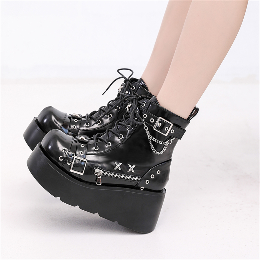 Nova marca senhoras goth plata - Street Fashion Goth avaliação e preço