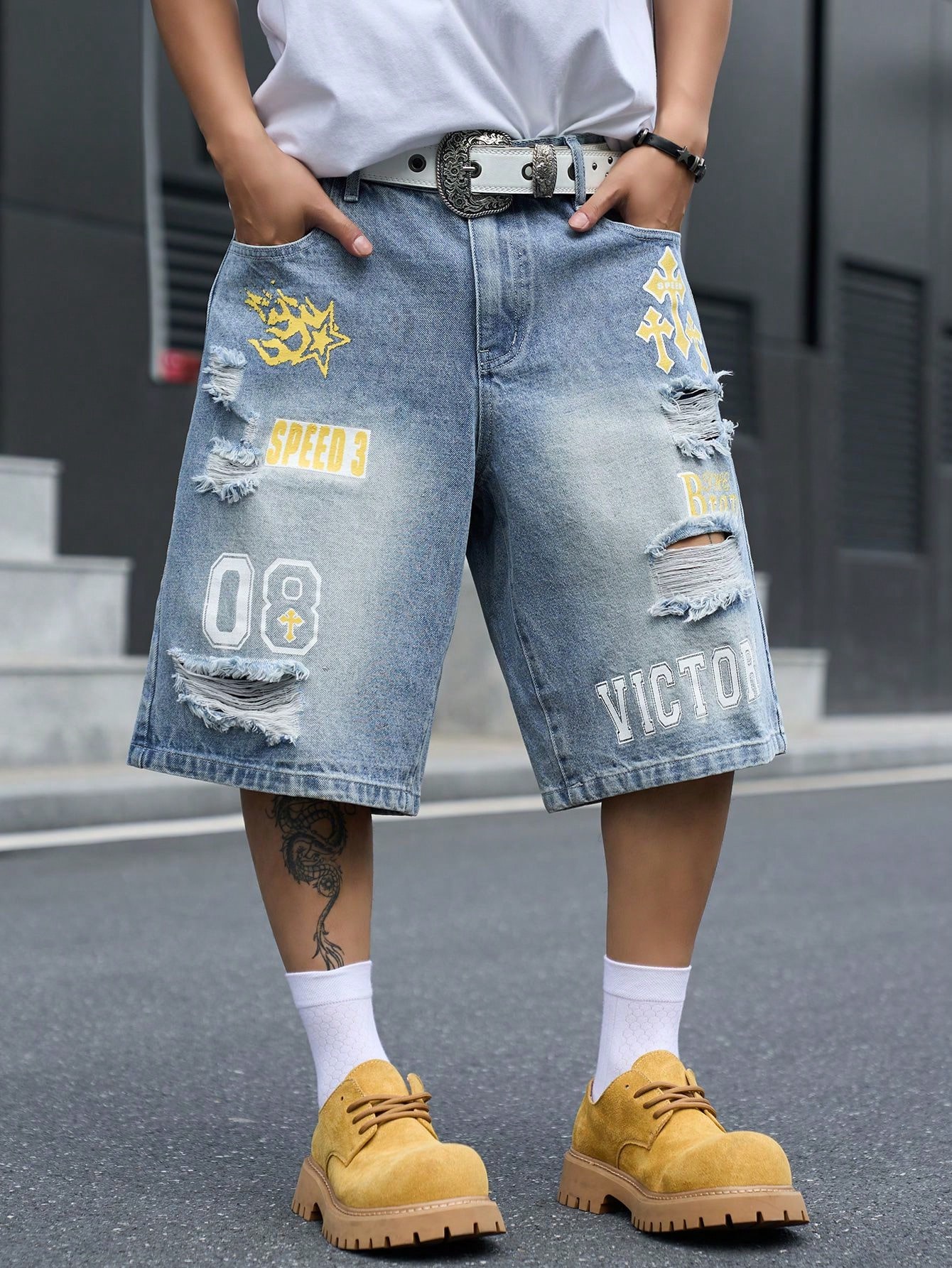 Bermuda Jeans Masculina Solta, - Street Fashion Types avaliação e preço