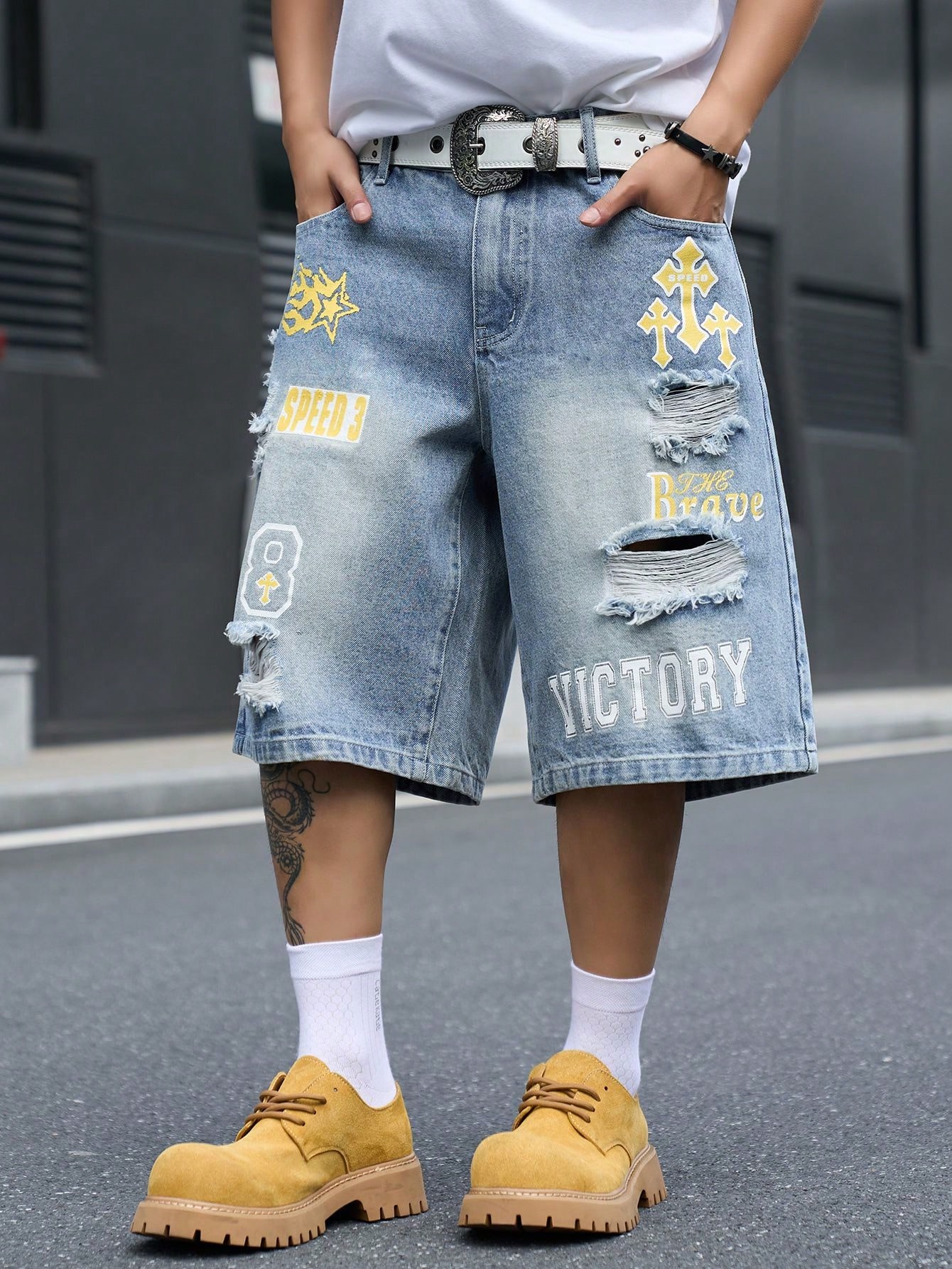 Bermuda Jeans Masculina Solta, - Street Fashion Types avaliação e preço