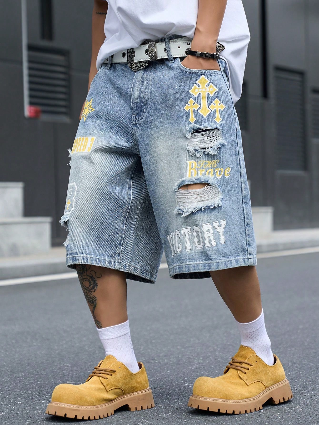Bermuda Jeans Masculina Solta, - Street Fashion Types avaliação e preço