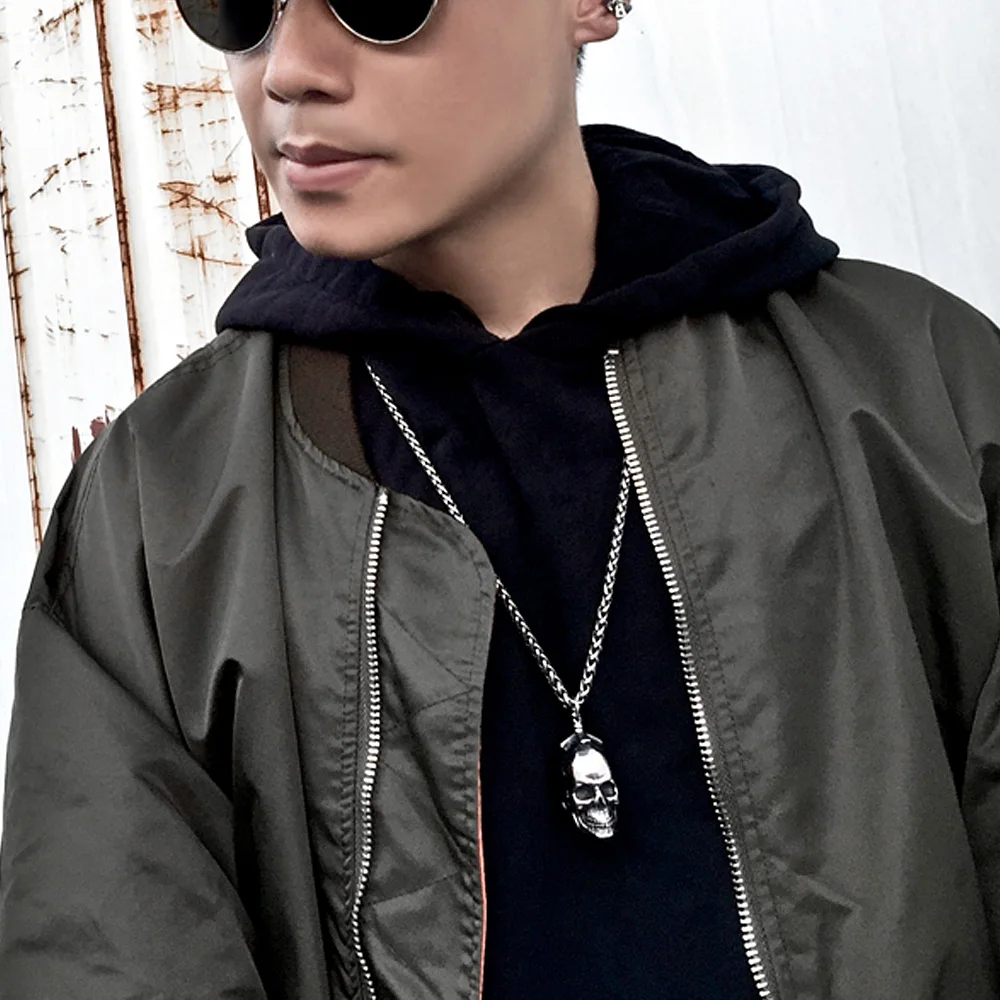 Gótico três dimensional crânio - Street Fashion Goth avaliação e preço